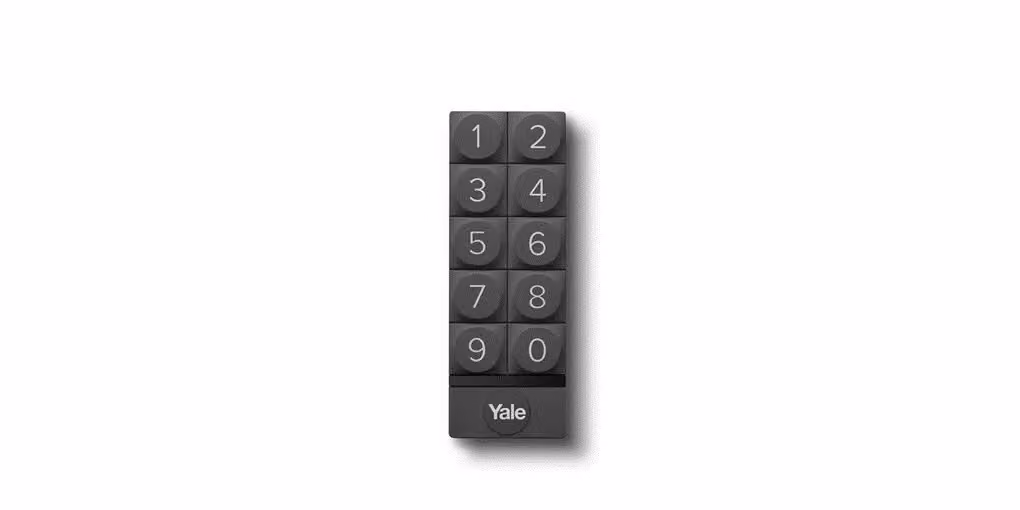 Tastiera intelligente Yale Smart Home - Tastiera per serratura digitale nera per Linus