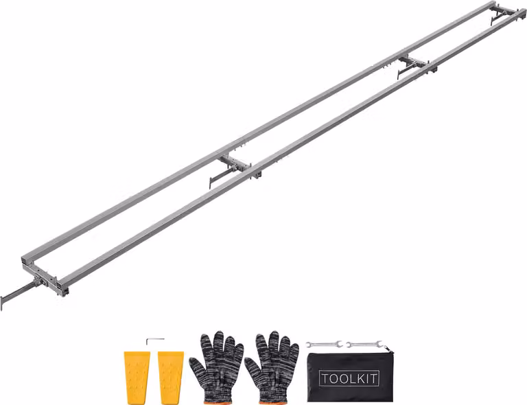 SucceBuy Sistema di guide per cuscinetti per segherie da 3,66 m, set di rettifica per ingranaggi a catena a 4 gambe, 2 cunei, set di rettifica per guide di cuscinetti per l'edilizia e la carpenteria