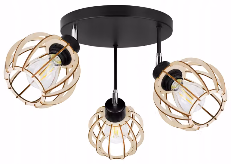 Moderna lampada a sospensione a LED in legno – Elegante lampada a sospensione / plafoniera per soggiorno, sala da pranzo e cucina
