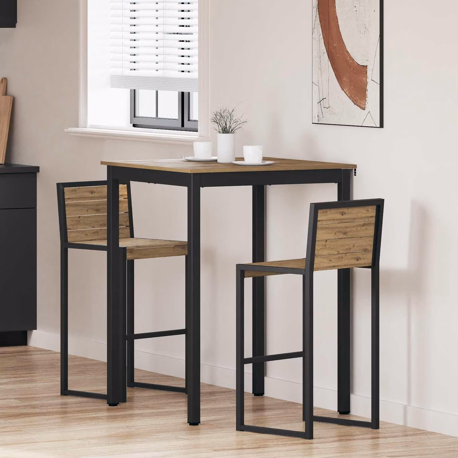 Maison Exclusive - Tavolino in legno composito, forma quadrata