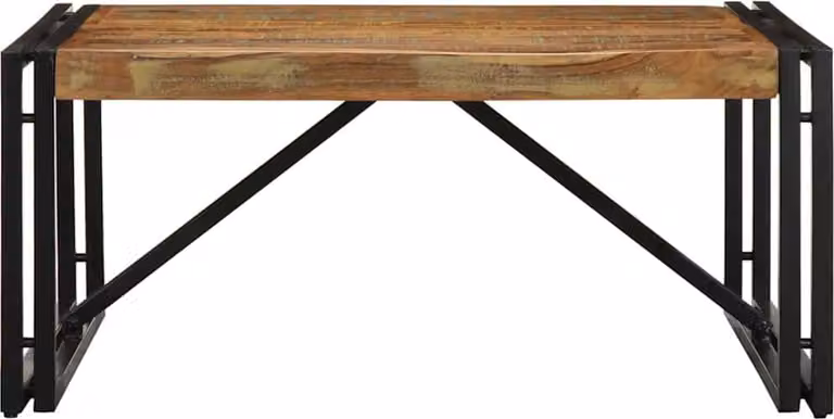 vidaXL Tavolino da caffè Multicolore 80x80x35 cm legno di recupero legno massiccio