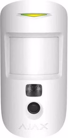 Ajax MotionCam AJMC Rilevatore di movimento PIR wireless 868MHz con fotocamera bianco