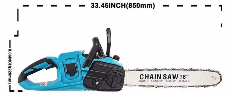 Troncatrice a catena – Seghetto elettrico a batteria – 3500 W – Motore brushless – Lame da 40,6 cm – 2 batterie da 6,0 Ah – Senza fili – Ideale per lavori in legno