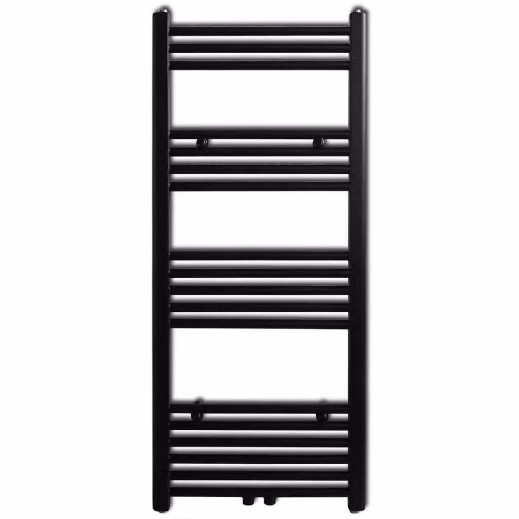 Radiatore Centrale Portasciugamano Dritto Nero 500 x 1160 mm