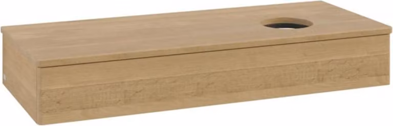 V&B Mobiletto senza struttura frontale, con illuminazione Antao 120x19x50cm, colore WBP hon. Oa, rovere on