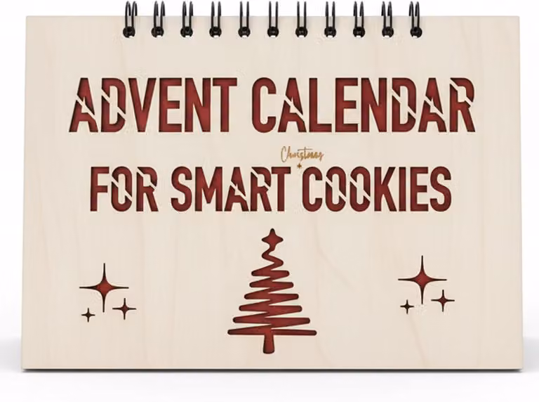 Calendario dell'Avvento con puzzle e indovinelli: metti alla prova il tuo ingegno con questo regalo di Natale. Un'ottima idea regalo per persone intelligenti