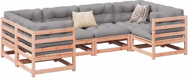 Set Divani da Giardino 6 pz in Legno Massello Abete Douglas 3299605
