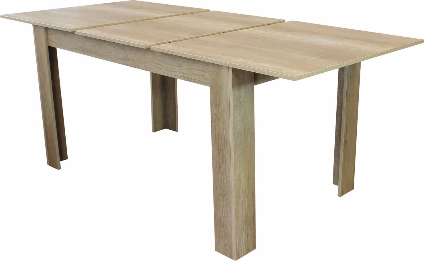 Milani Home - tavolo da pranzo allungabile 140-180 x 90 cm, pino chiaro, piano melaminico