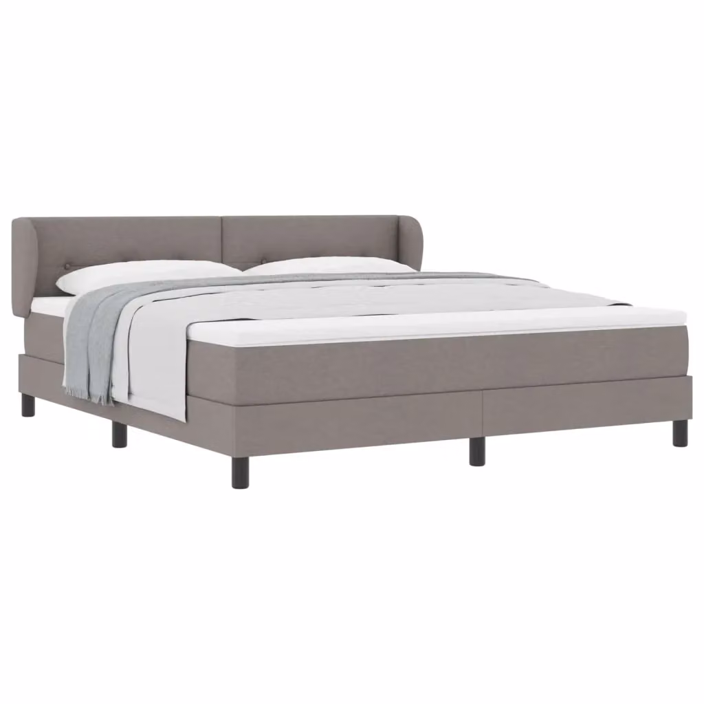 Letto a molle con testiera Talpa vidaXL in tessuto, L/P/H: 180 x 200 x 280 cm, Grigio o Marrone – 2