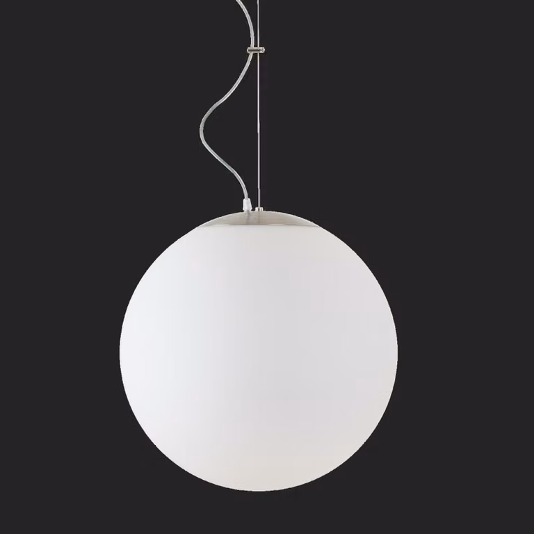 OSMONT ISI72763 ISIS L4 PM-M HP Apparecchio a sospensione in plastica acciaio inox spazzolato / bianco IP40 4000 K 58W LED combinazione di emergenza 3 h