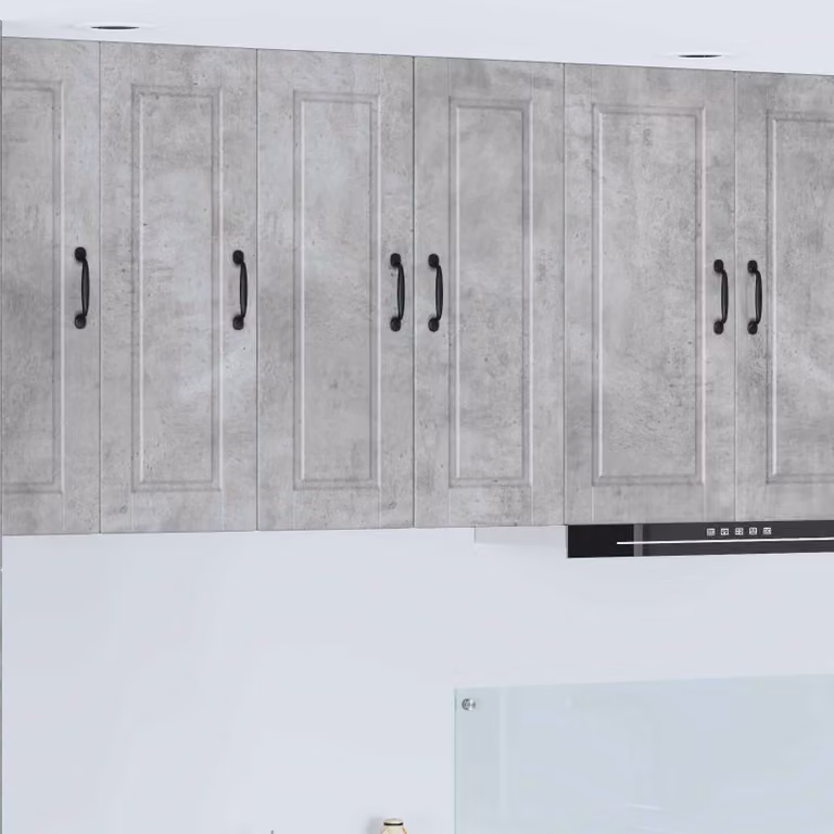 Set di 2 armadietti a muro vidaXL PORTO moderni in MDF grigio cemento per cucina L/P/H: 80 x 31 x 30 cm