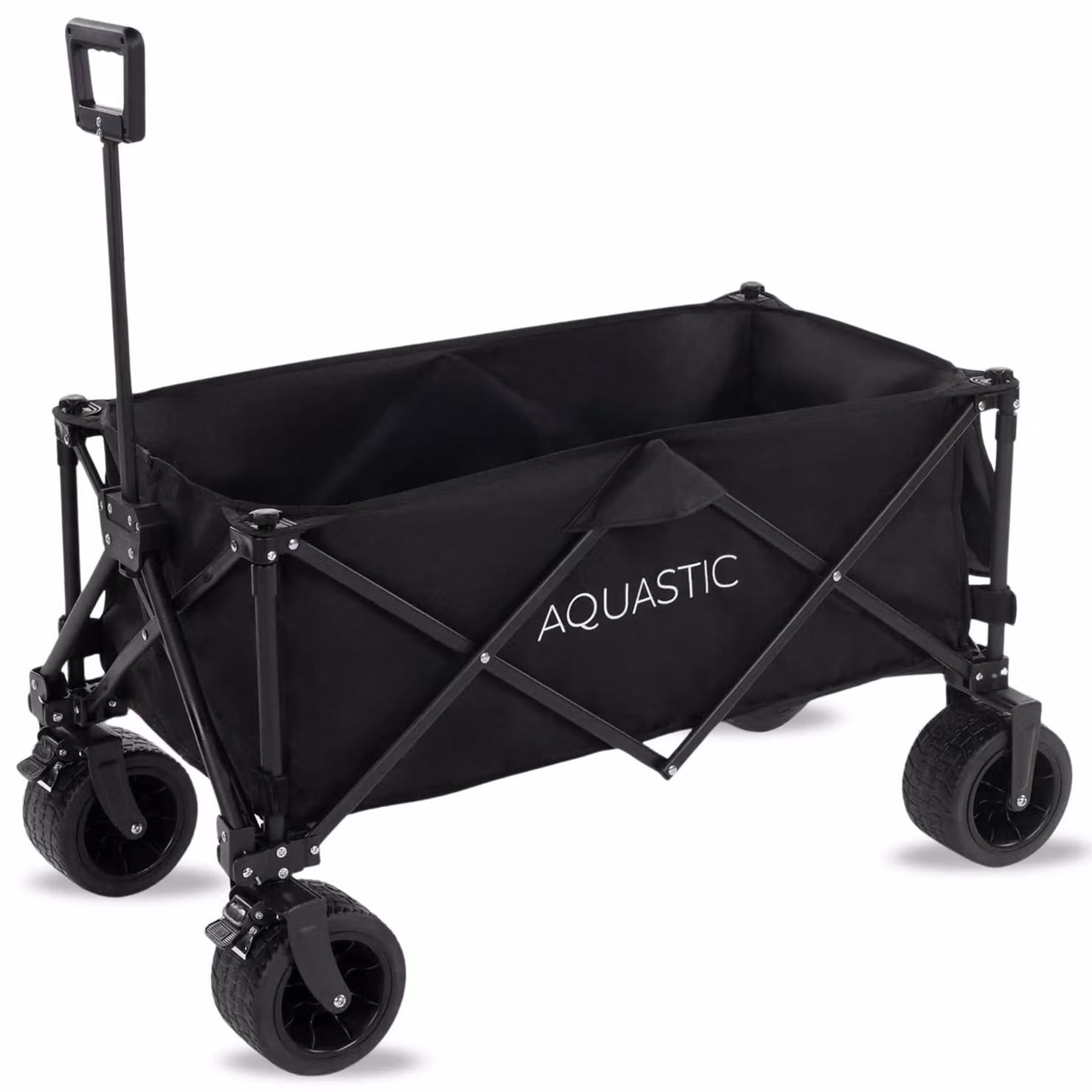 Carrello pieghevole, dimensioni 90x47x55 cm, capacità 127 litri, con ruote grandi, ideale per spiaggia e giardino