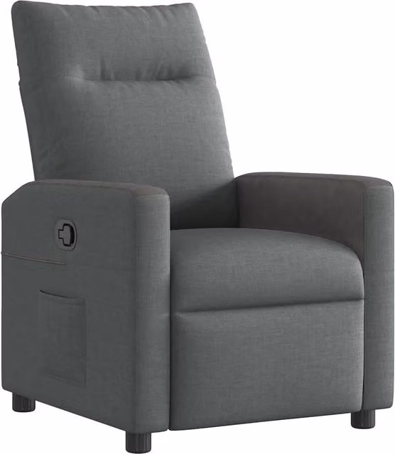 Poltrona | Sedia Relax reclinabile in tessuto grigio scuro