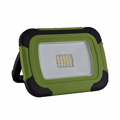 Faro LED Chip Samsung 10W Ricaricabile Colore Nero e Verde 4000K IP44