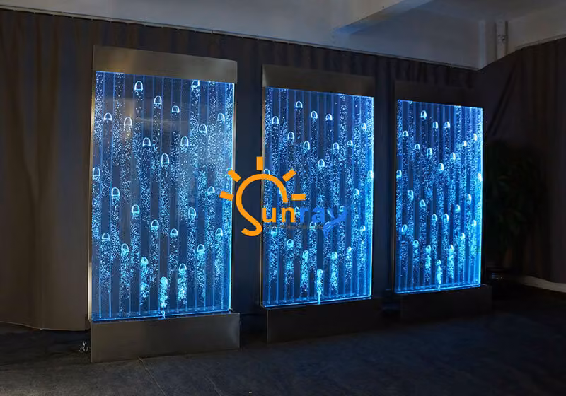 Wandpaneel Trennwand Wasser Wände Wand LED Wasserwand Design Beleuchtet 240x240
