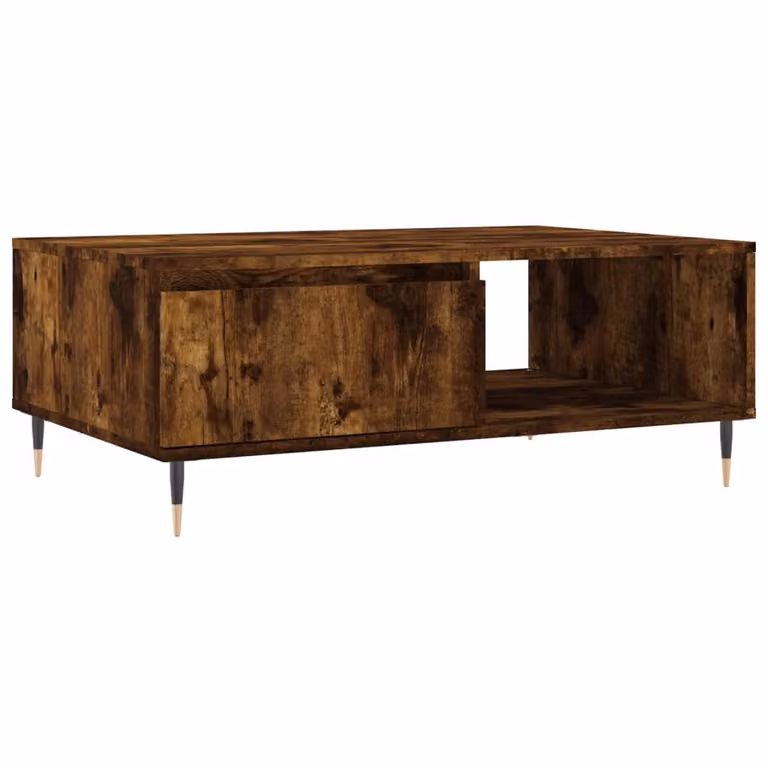 Tavolino da Salotto Rovere Fumo 90x60x35cm in Legno Multistrato