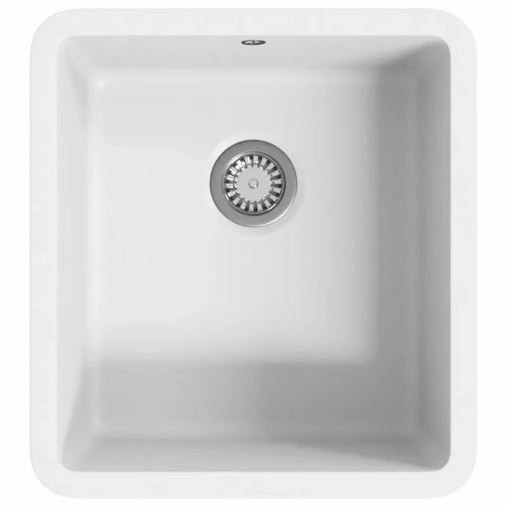 Lavello da cucina in granito con vasca singola bianco vidaXL L/P/H: 46 x 42 x 31 cm – 2