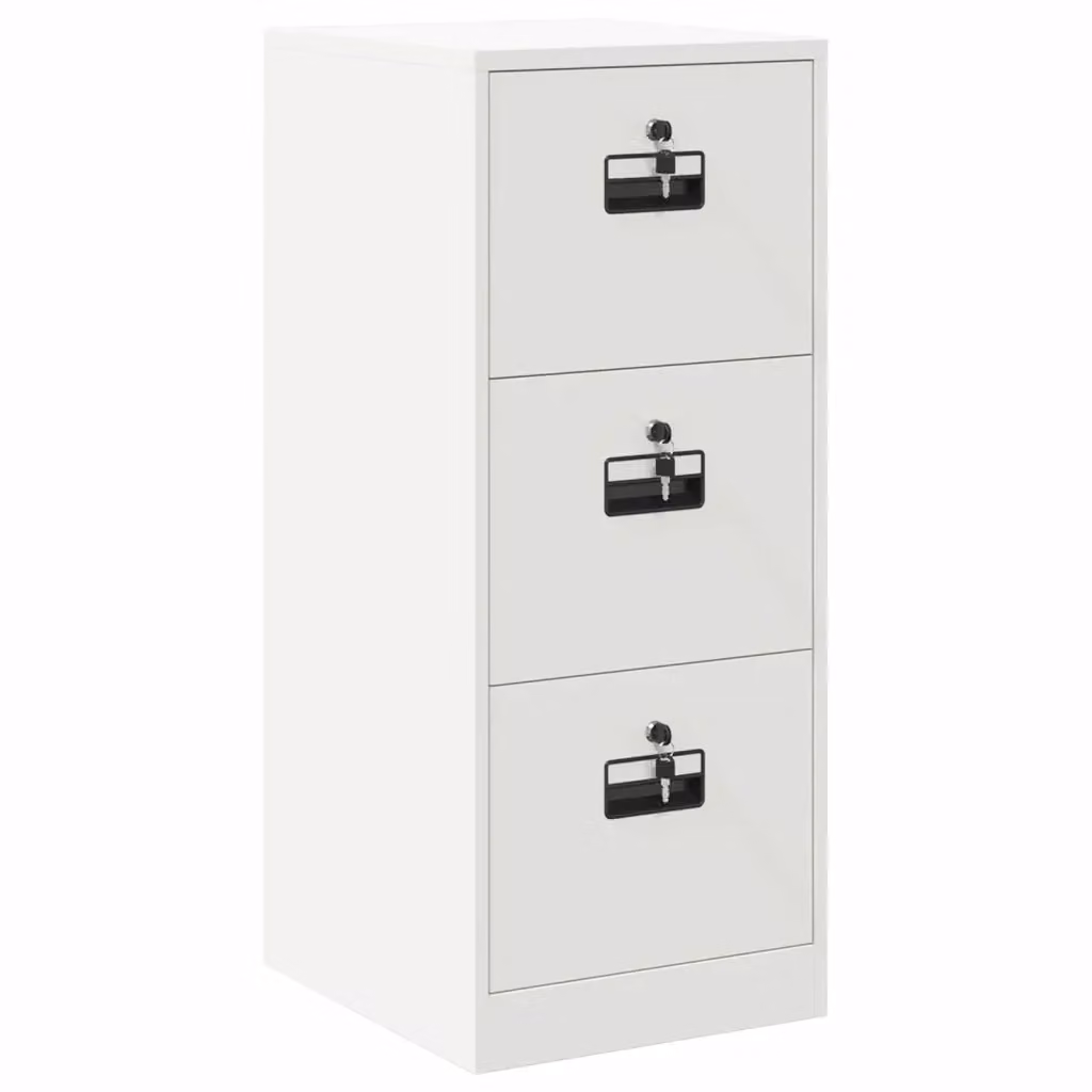 Armadio per file vidaXL in metallo bianco con cassetti e serratura L/P/H: 44 x 50 x 106.5 cm – 2
