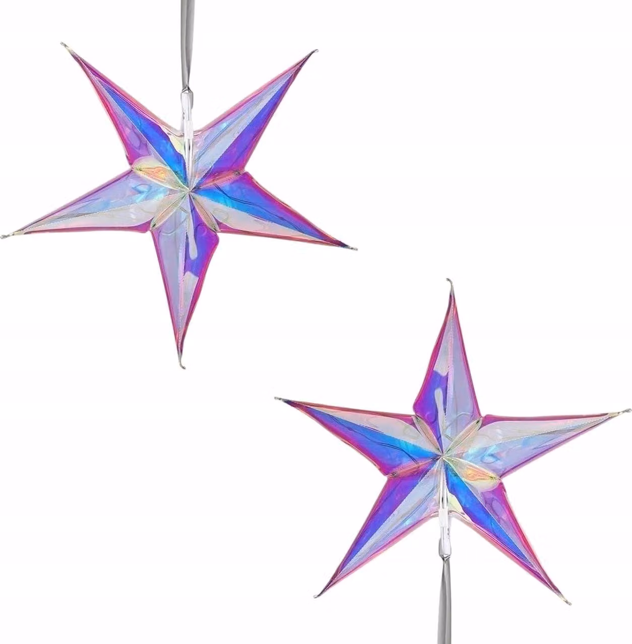 STELLA DI NATALE LED Set di 2 topper per albero di Natale + telecomando