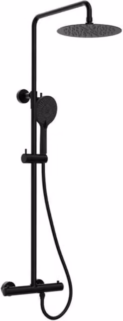 Colonna doccia termostatica ROUND ELITE - nero