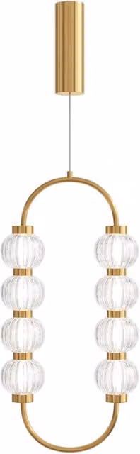 Maytoni Lampadario moderno Amulet 1 luce LED integrato oro metallo vetro