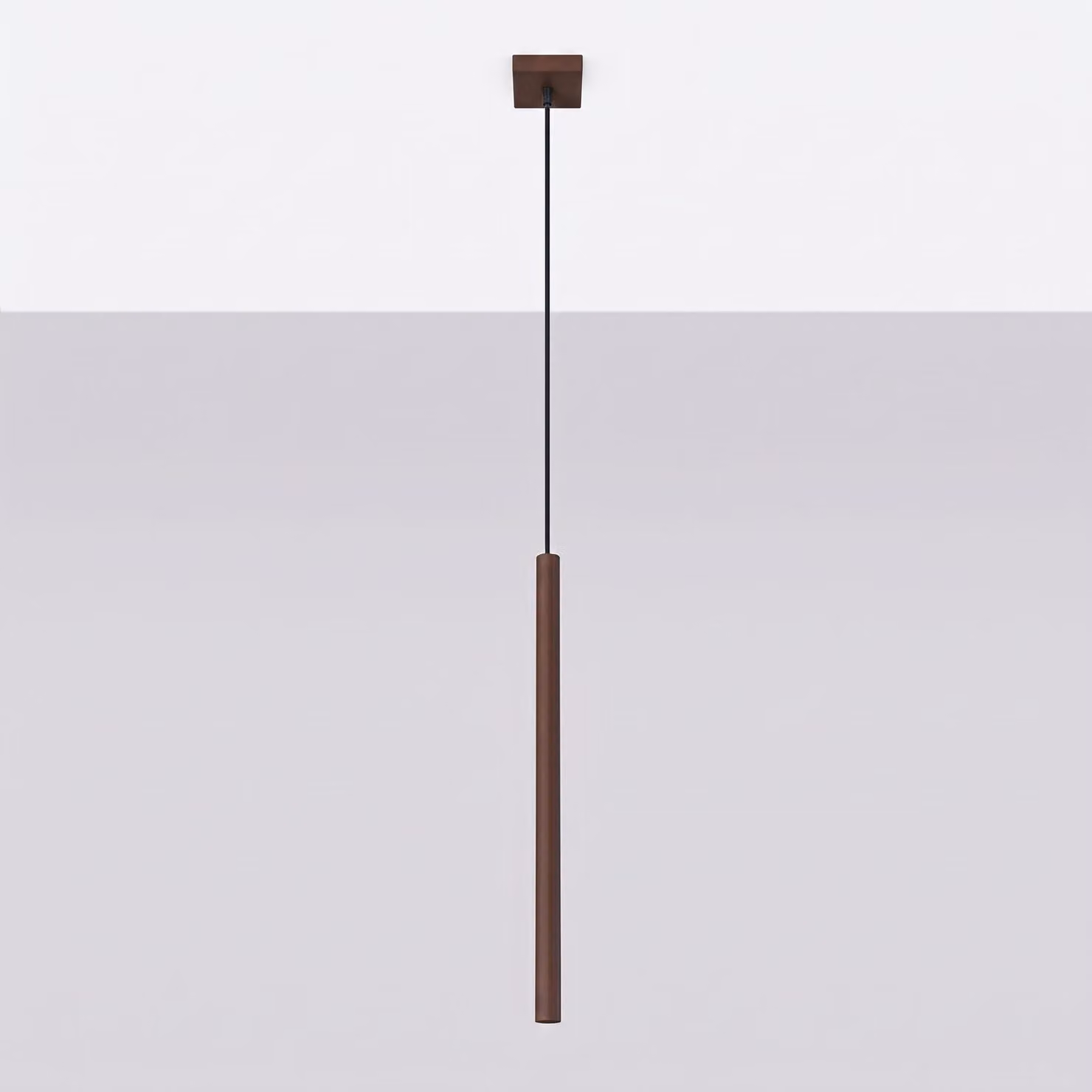 Lampada a sospensione PASTELO 1 marrone 1xG9 8W acciaio 120x8x8 cm Sollux Lighting