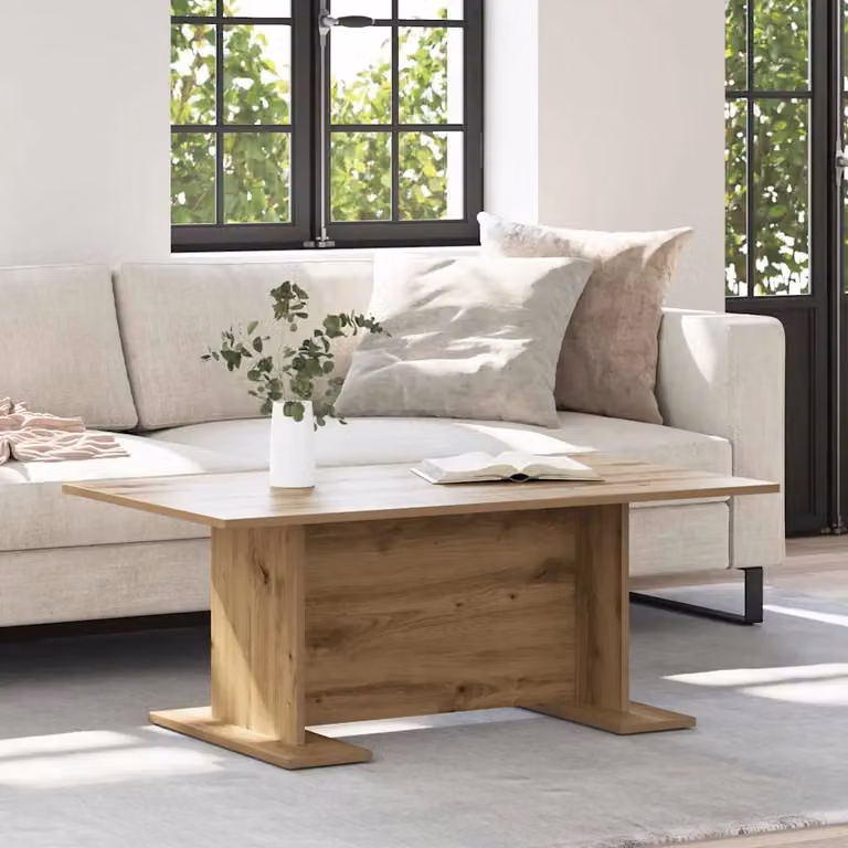 vidaXL Tavolino da salotto rettangolare in stile rustico color rovere, L: 103,5 cm, P: 60 cm, H: 40 cm