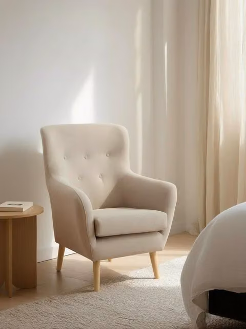 Poltrona imbottita Orsay beige Kenay Home – 1