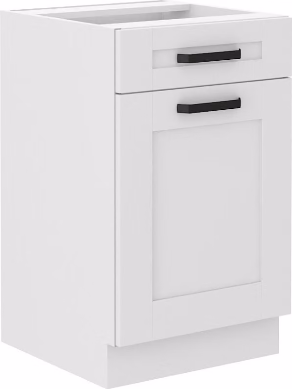 Armadietto inferiore con cassetto LAILI - larghezza 50 cm, bianco