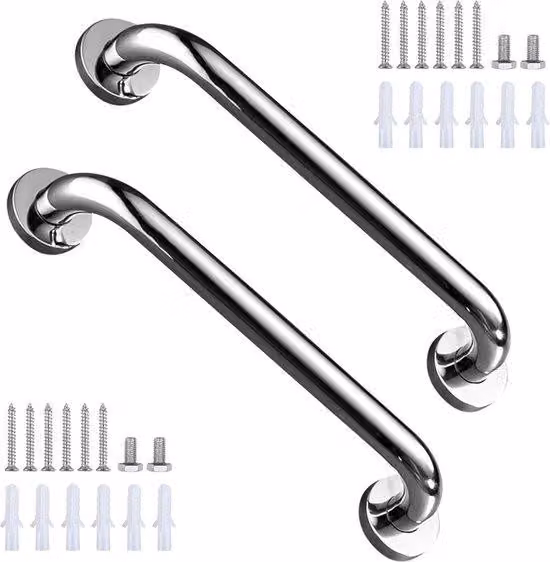 Maniglia per bagno in acciaio inossidabile con superficie antiscivolo - 40 cm - Per anziani
