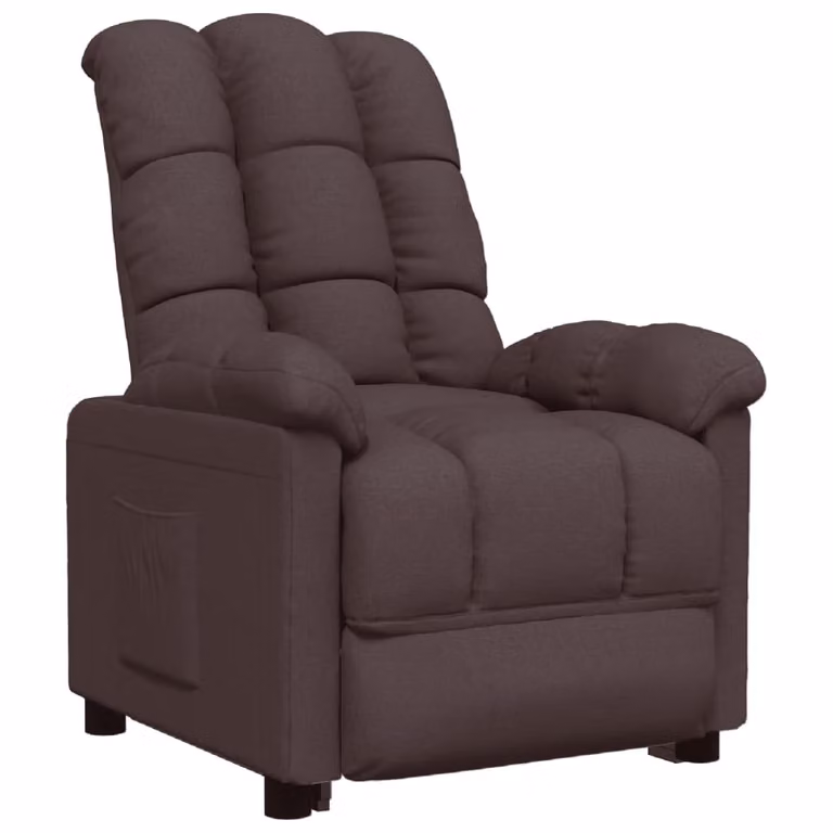 Recliner in tessuto marrone scuro