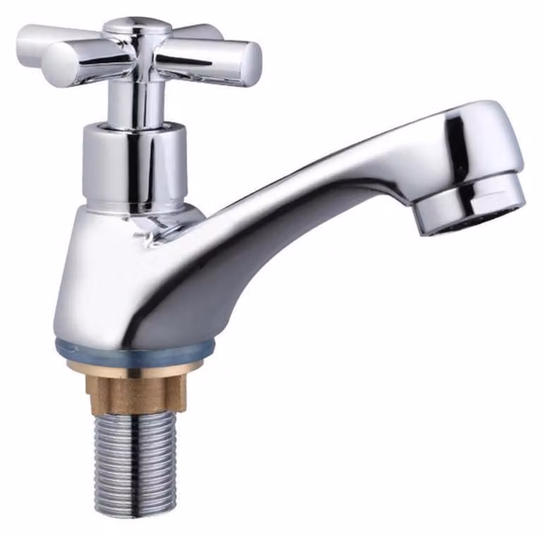 Miscelatore monocomando cromato per lavabo, solo acqua fredda, design bar