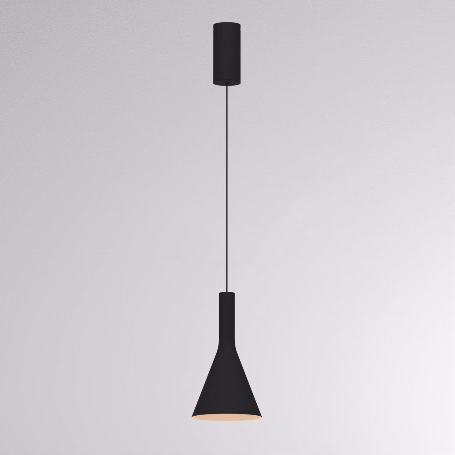 Molto Luce Lampada a sospensione LORA I, dimmerabile, Nero, Soggiorno / Sala da pranzo, Metallo, Moderno, Lampada a sospensione