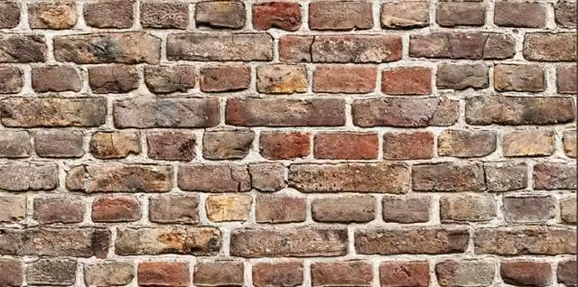 Pannello decorativo in plastica con disegno brick, confezione da 15 pezzi, L: 100 cm, H: 50 cm