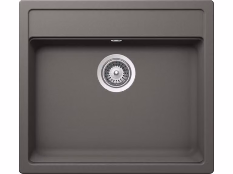 Schock Mono N-100 U Lavello sottopiano in Silverstone con bacino di scarico