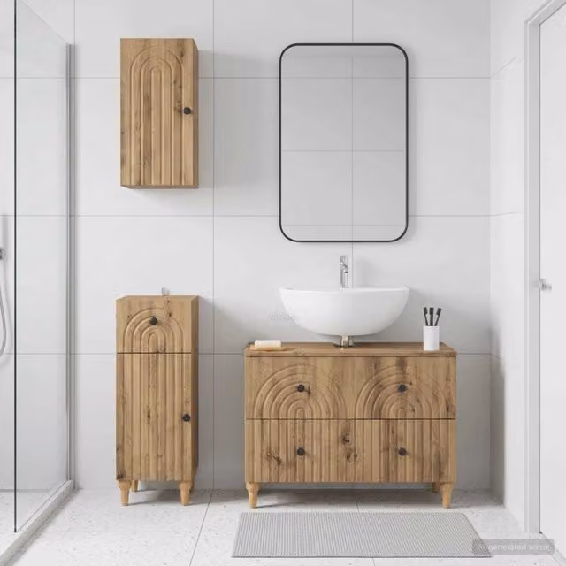 Set di armadietti da bagno in 3 pezzi ALKMAAR 3417755