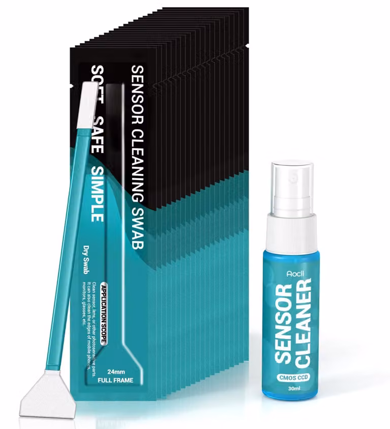 Solidchoice - Kit di pulizia del sensore della fotocamera, composto da 20 pezzi, per fotocamere full-frame