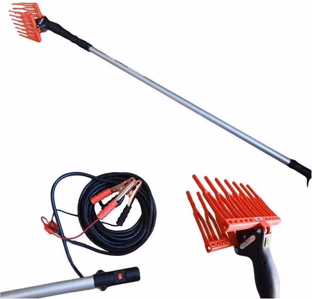 Trade Shop - Scuotitore Raccogli Olive Abbacchiatore Scuoti Olive A Batteria 12v 140w 3mt -