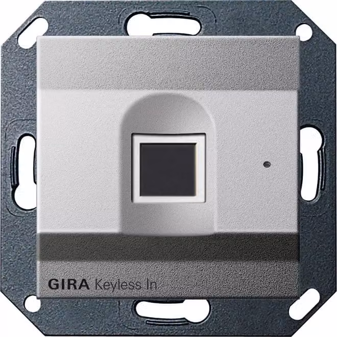 Gira 261726 Unità di lettura delle impronte digitali Gira Keyless In, Sistema 55 F, alluminio
