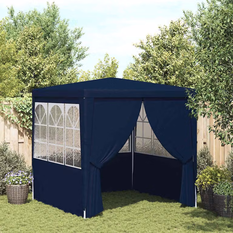 vidaXL Gazebo Professionale con Pareti Blu 2x2 m