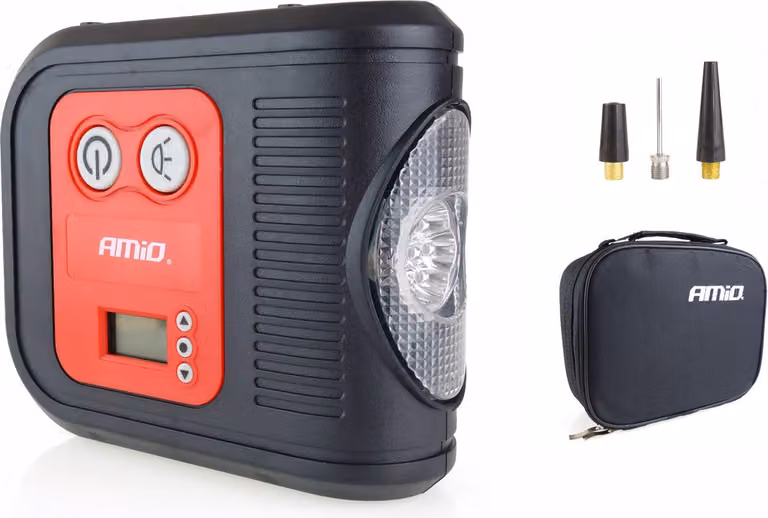 AMiO Compressore digitale per auto con LED 12V Acomp-10