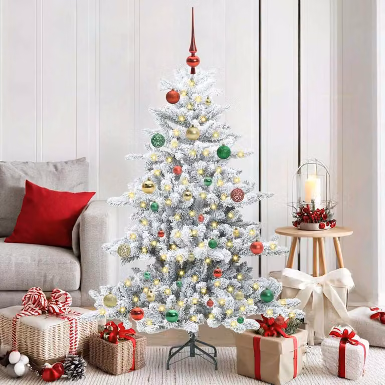 Maison Exclusive - Albero di Natale artificiale pieghevole, bianco, 150 cm, in PVC e acciaio
