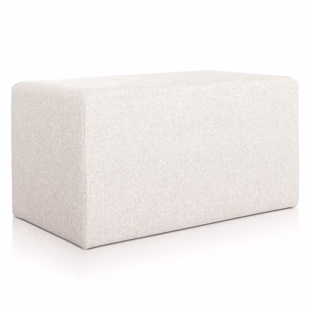 Pouf Rubino 43 x 83 cm Crema