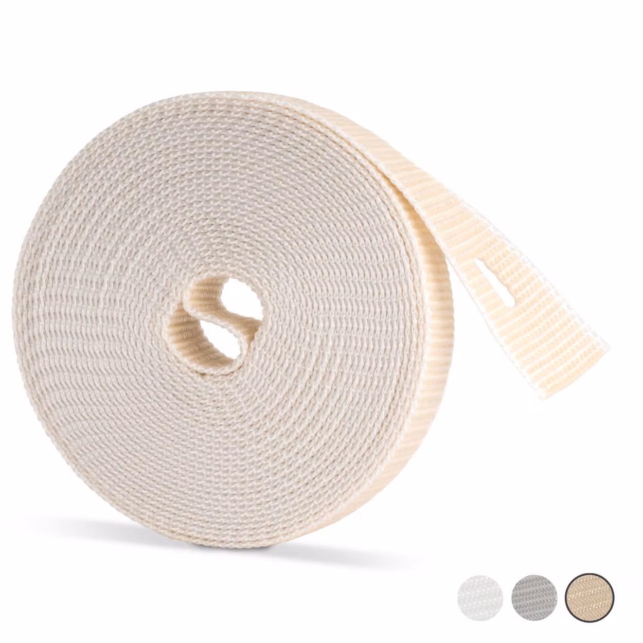 BAUHELD® Cinghia per tapparelle da 6 m, 20 mm [ Germany] - Cinghia per avvolgitori di tapparelle - Beige