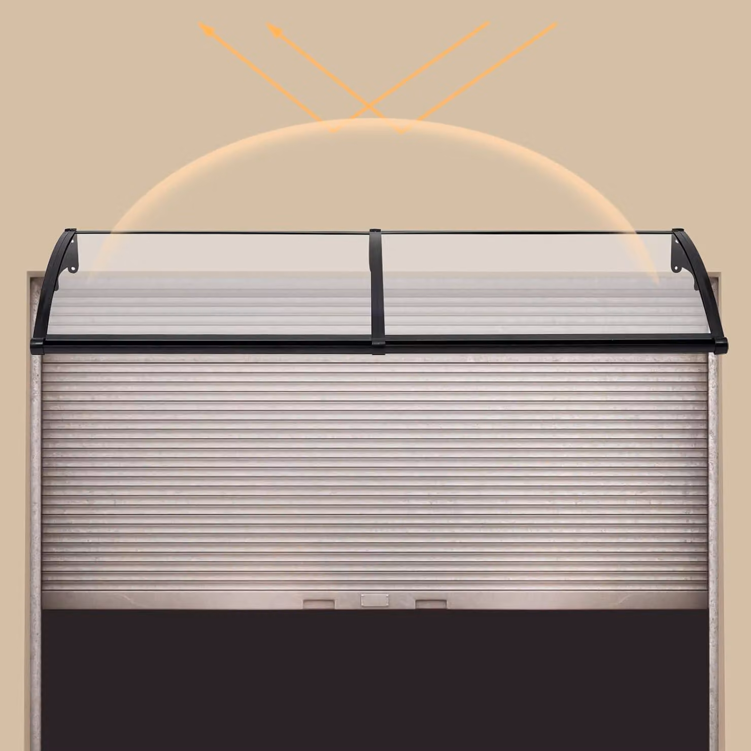 Tende da sole - Coperture - Protezioni per porte - Tende per finestre - Coperture per balconi - Lega di alluminio - Resistente agli agenti atmosferici, dimensioni 200x60 cm