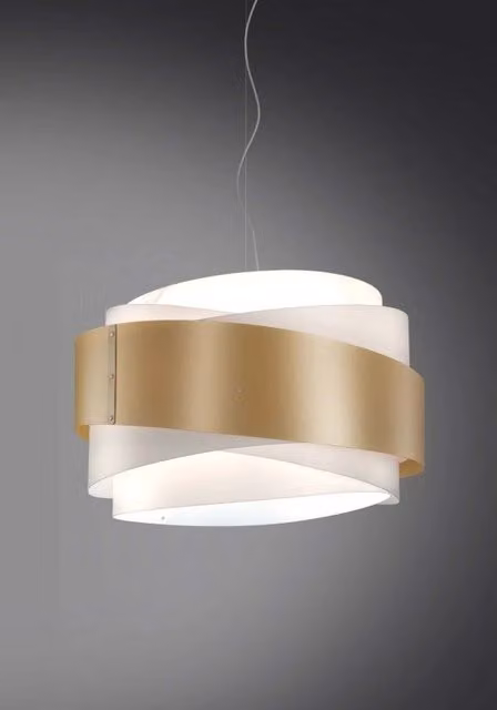 Lampadario a sospensione BEA una luce Oro diametro 60x h38 cm