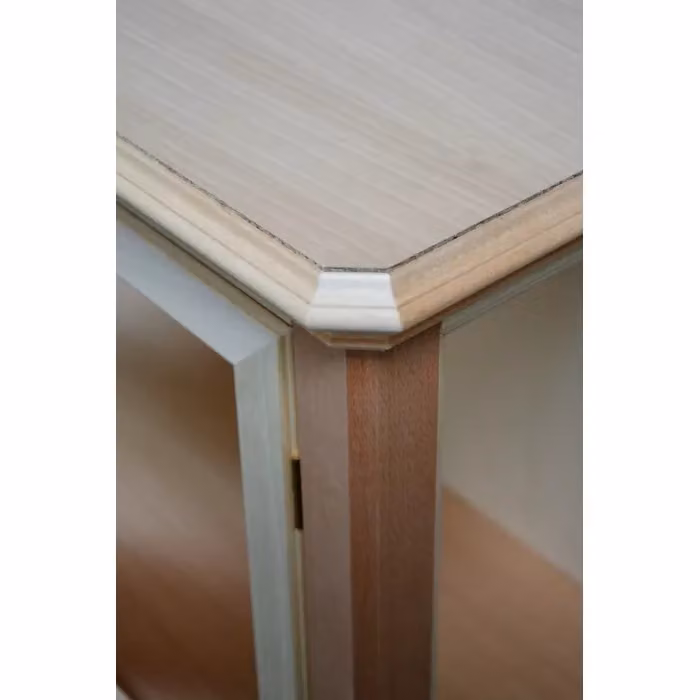 Madia credenza classica a 2 porte in legno grezzo Mobili 2G L/P/H: 100 x 40 x 90 cm – 3