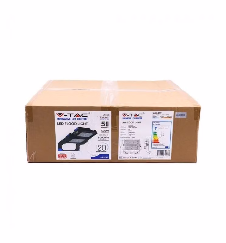 Faro LED V-TAC SUPER PRO VT-502D Dimmerabile con Chip Samsung, 500W, 60000lm, Luce Naturale 4000k, IP66, Nero – 2