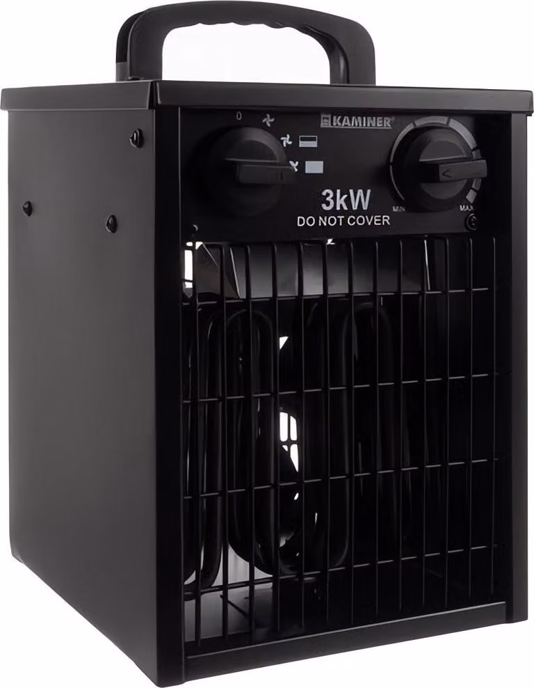 Kaminer 21872 Ventilatore elettrico 3000 W, 514m3/h, IPX4, nero