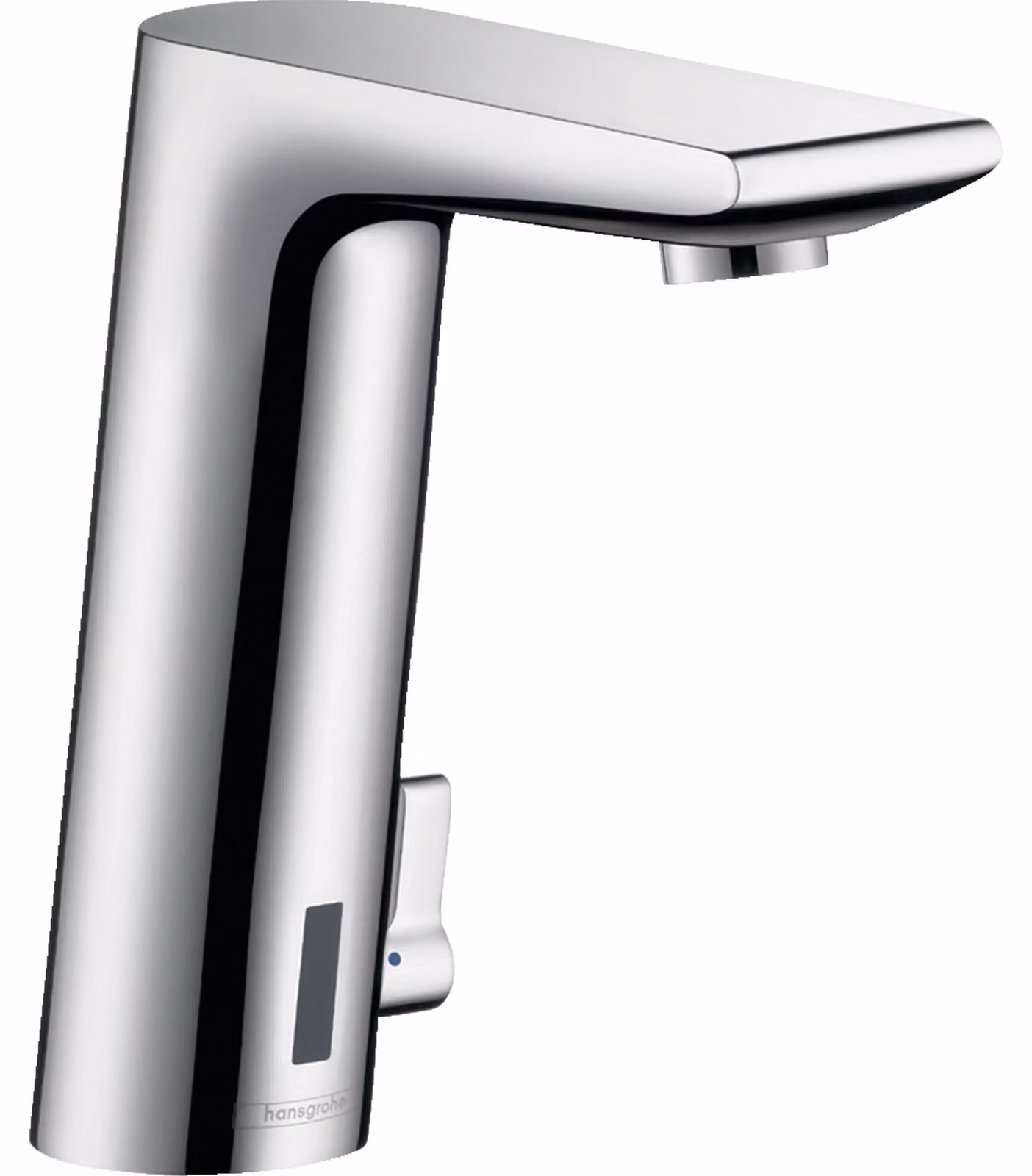 hansgrohe Mitigeur électronique de lavabo Metris avec régulation de température, raccordement au réseau 230 V, saillie 128 mm, 31100000, 31100000